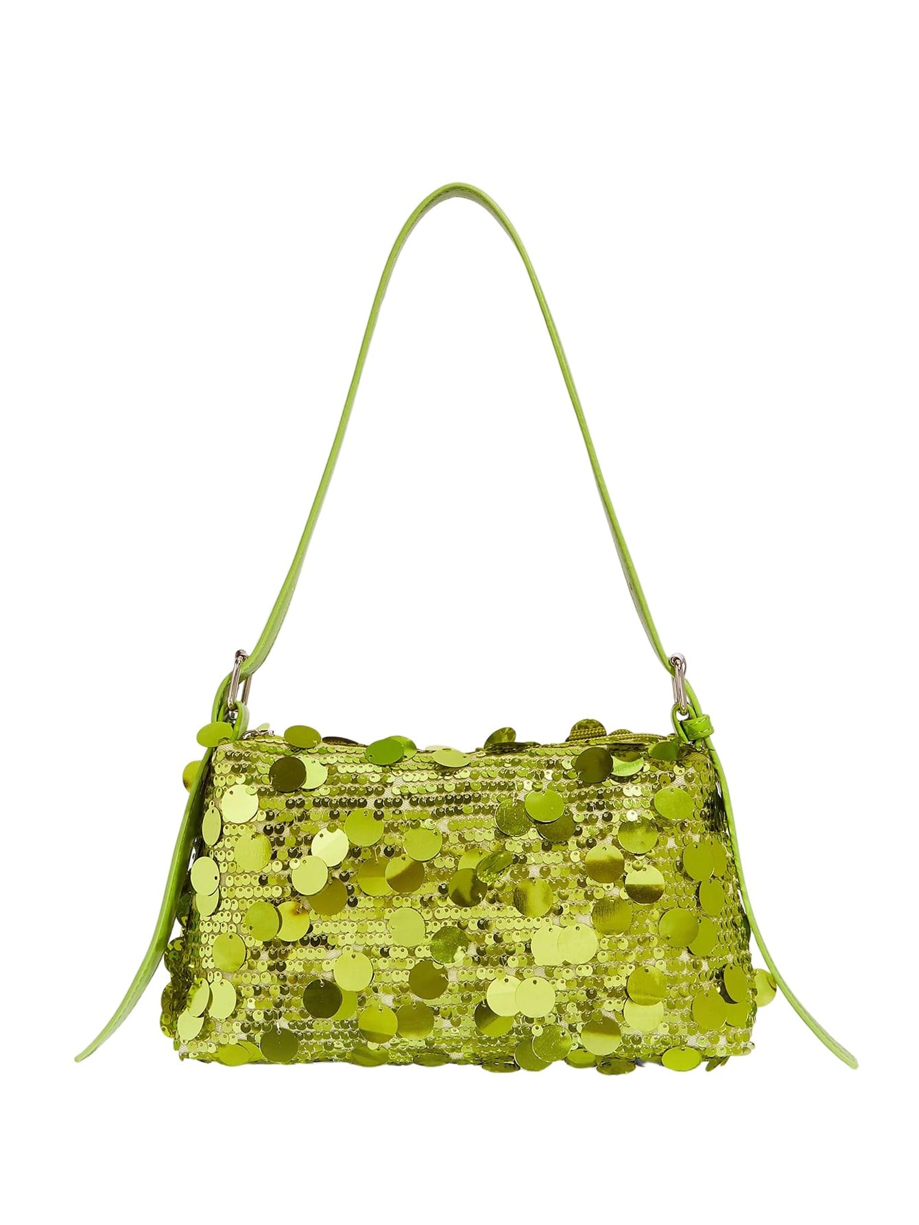 Lime Green Sequin Shoulder Bag