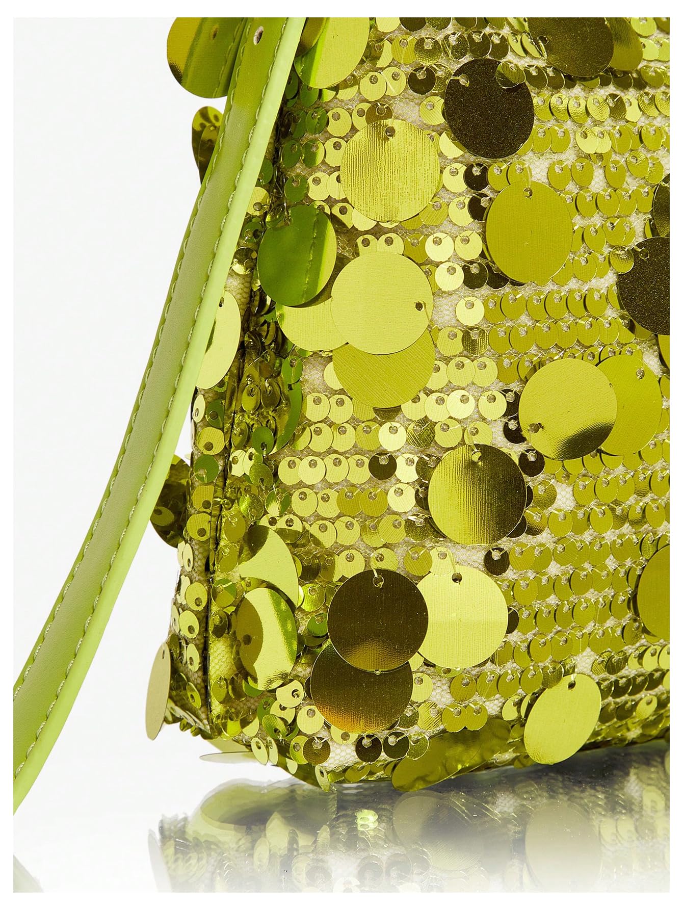 Lime Green Sequin Shoulder Bag - Image 5