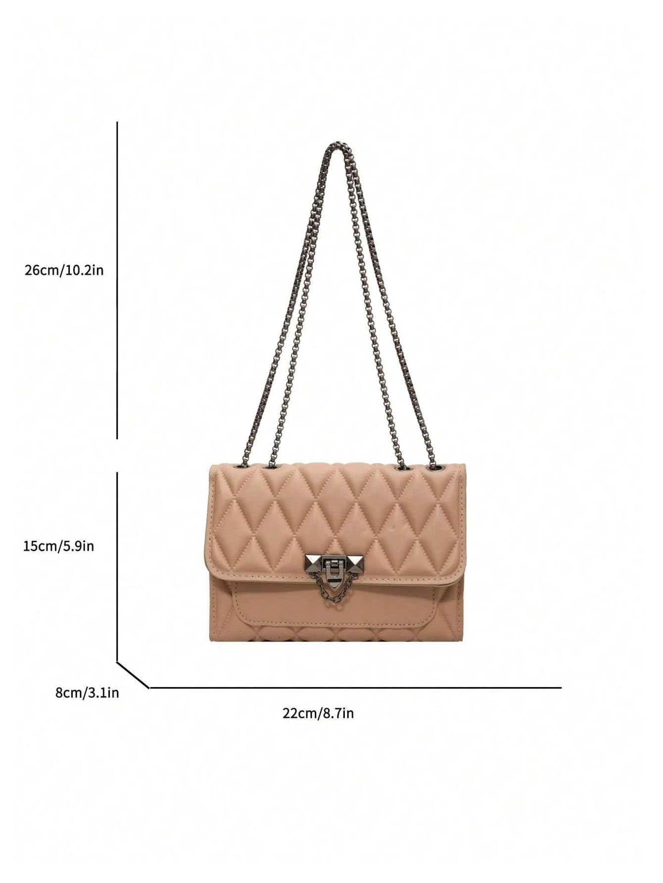 Brown quilted flap shoulder bag - Image 5