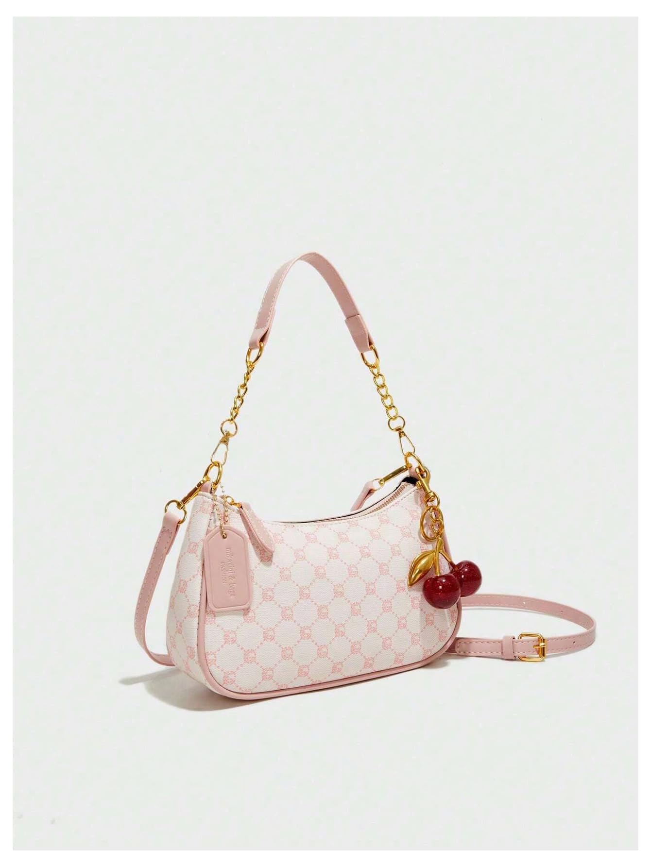 Pink letter print shoulder bag - Image 2